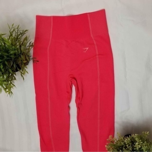 Gymshark Ultra Seamless Gorgeous Bright Neon Pink Leggings Size M‎ - Picture 9 of 11
